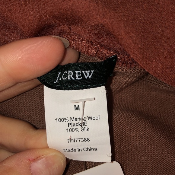 J. Crew Brown Wool/Silk Cardigan M - Picture 6 of 6